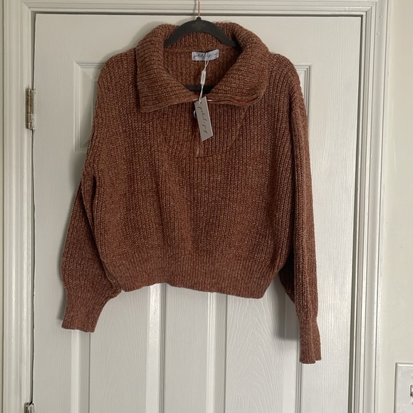 Petal & Pup HALLOW COLLAR QUARTER ZIP SWEATER - Picture 9 of 11